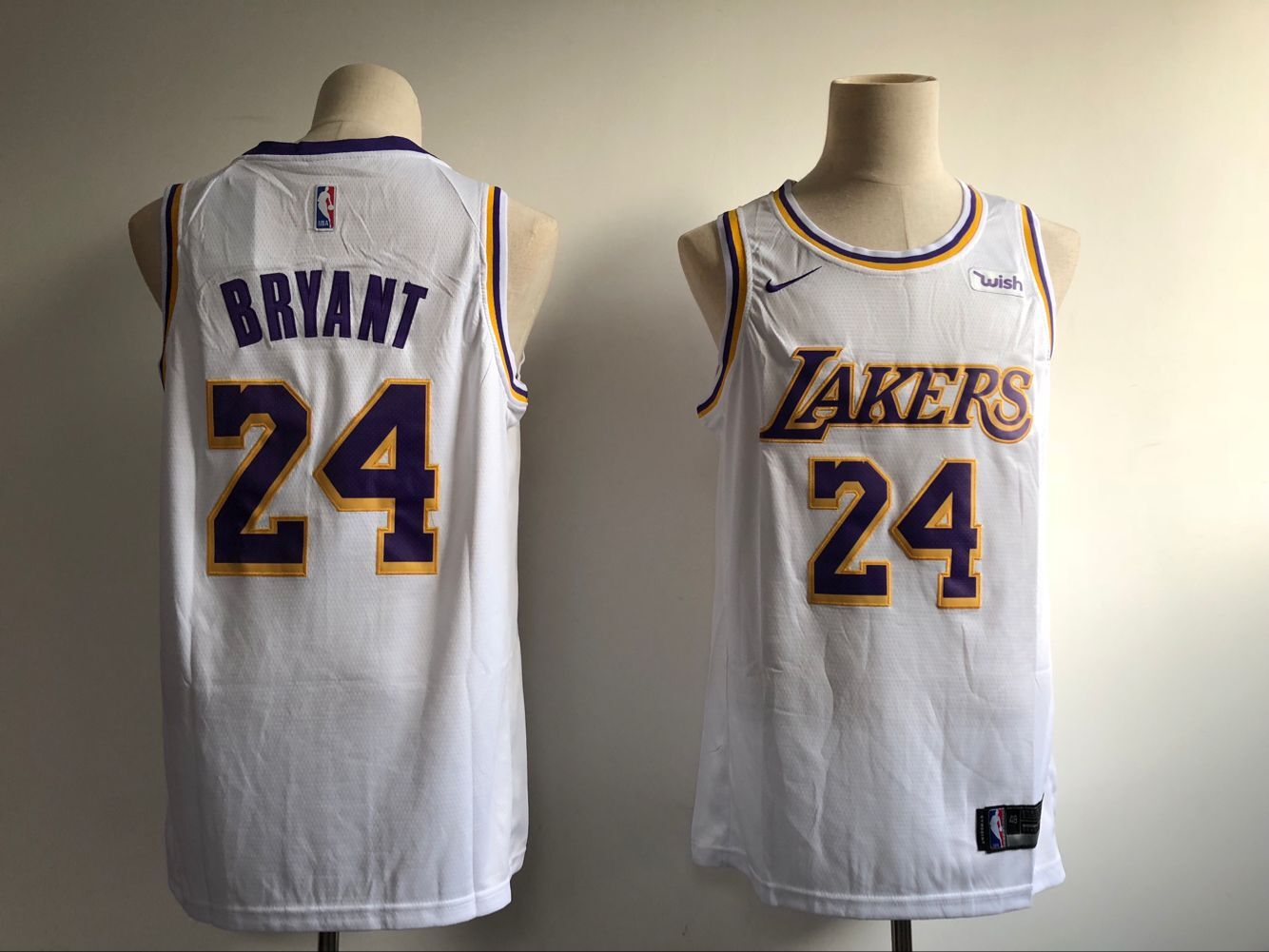 Men Los Angeles Lakers #24 Bryant white Game Nike NBA Jerseys